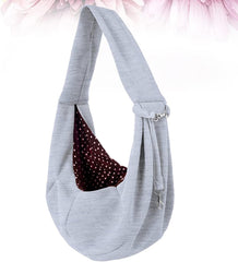 Pet Carrier Backpack Dog Travel Bag Crossbody Shoulder Bag for Outdoor Safe Comfortable (Grey)