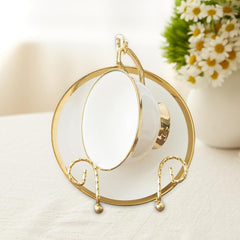 Tea Saucer Display Stand Twist Wire Tea Saucer Cup Rack for Coffee Mug Plate