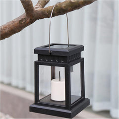 Outdoor Wall Lamps LED Outdoor Twinkle Candle Lantern Solar Powered Warm Flame Flashing Tea Light Fit for Home Garden Decoration Light Outdoor Lamp