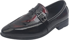 Summer and Autumn Fashion Boys Casual Leather Shoes Solid Color Lace Up Pointed Lace Up Boys Wading Boots (Red, 9-9.5 Years)