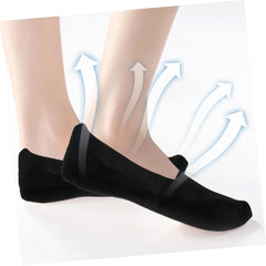 6 Pairs Low Cut Breathable Summer Liner Socks for Men Towel Bottom Non-Slip Casual Socks