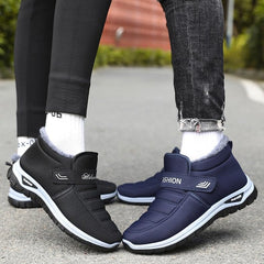 Men's Winter Boots Warm Insulated Snow Boots, Thick Sole, Casual Style Fleece Lined, Cold Weather Protection, Comfortable for Outdoor Activities (8,Black)