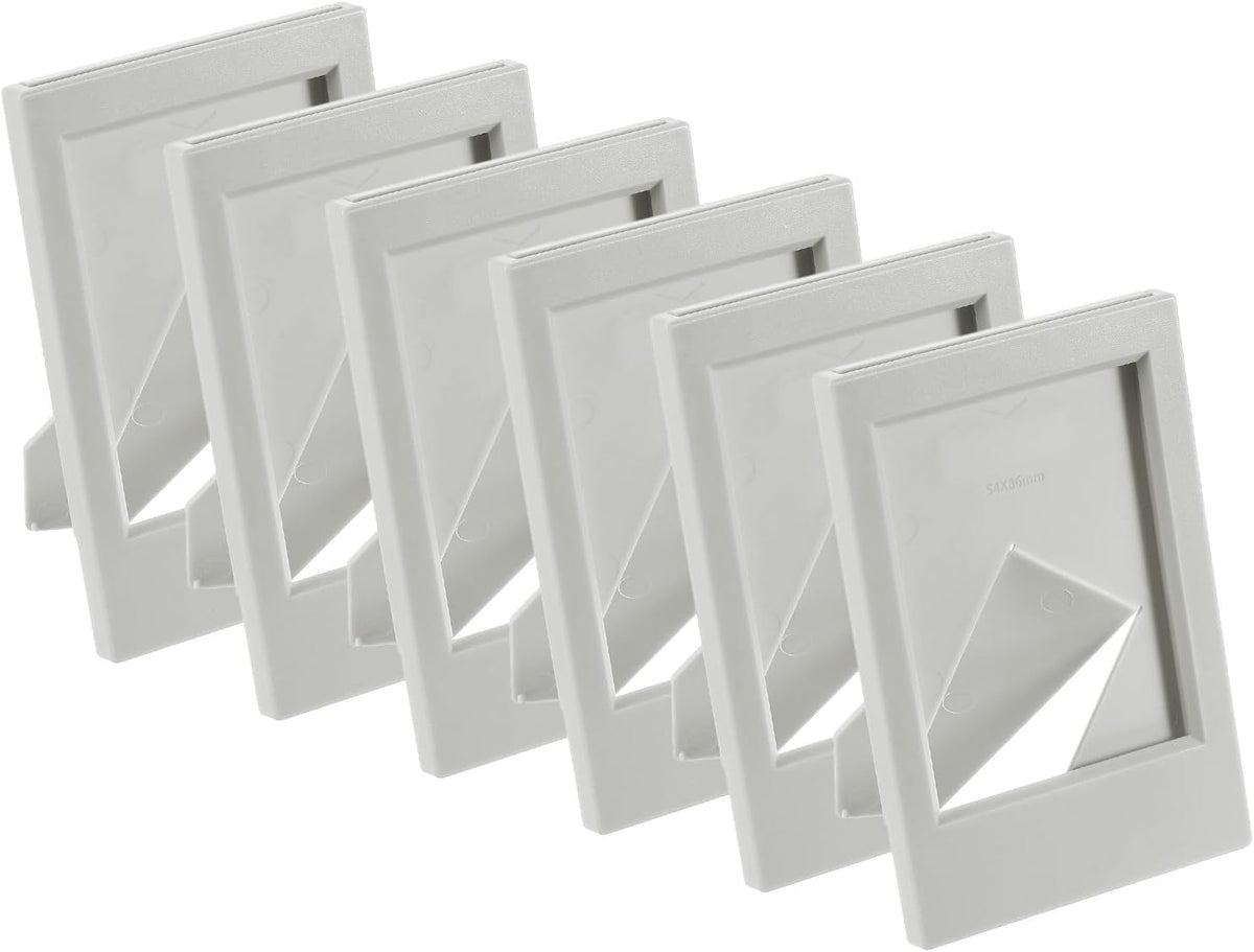 uxcell 6 Pcs Mini Picture Frames 2.4 x 3.6 Inch Rectangle Small Picture Photo Frame Holder for Tabletop Display Photos Paintings Landscape Posters Artwork, Grey