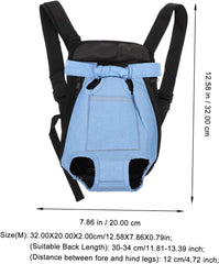 BESTonZON Portable Ventilated Pet Backpack for Dogs and Cats Breathable Outdoor Travel Carrier Straps Lightweight Design for Hiking and Shopping Light Denim