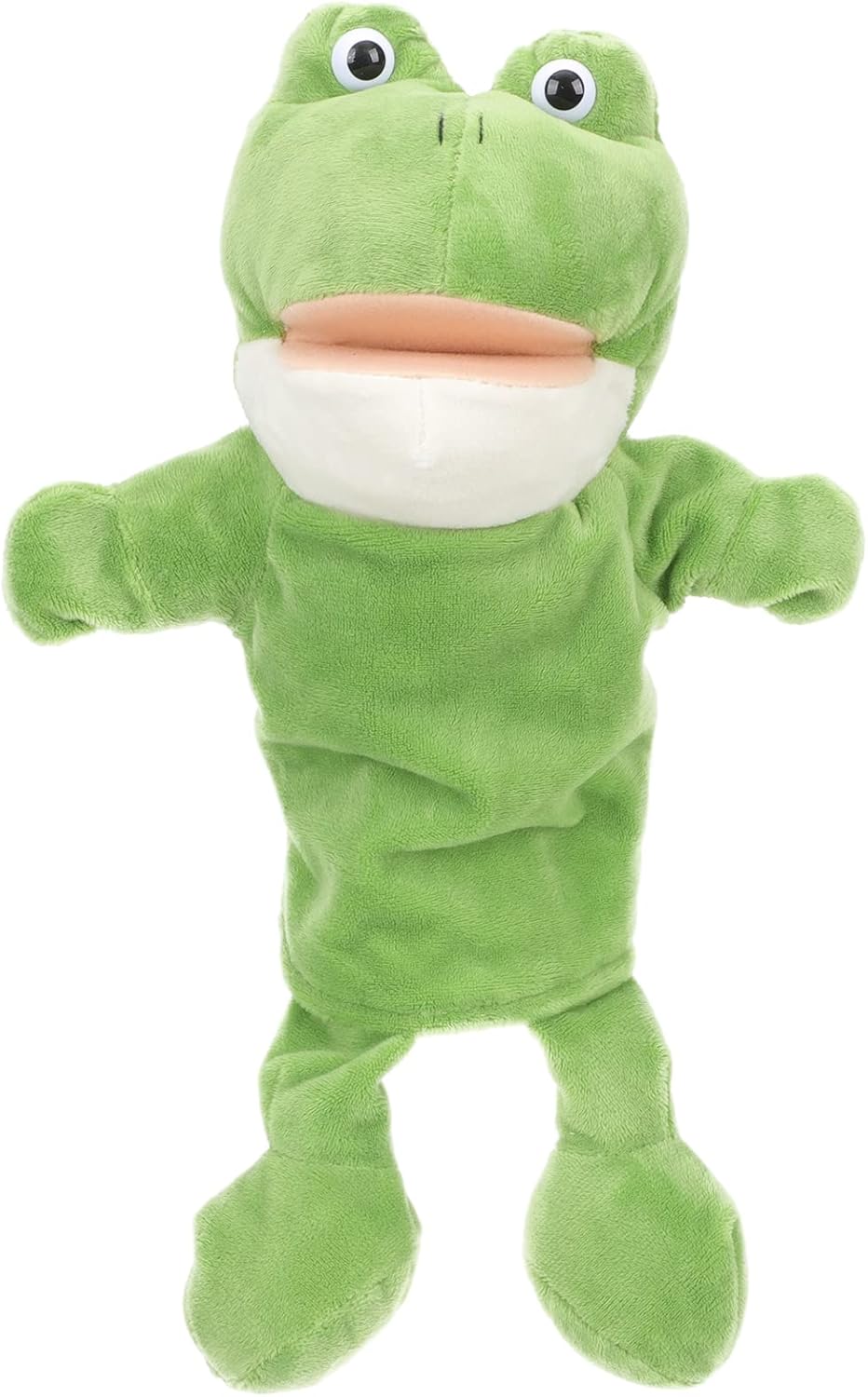 LUOZZY Frog Puppets Cartoon Animal Hand Puppet for Kids Soft Hand Frog Stuffed Plush Toy Animal Hand Puppet for Imaginative Play Role Play Interactive Toy, 14.15inch