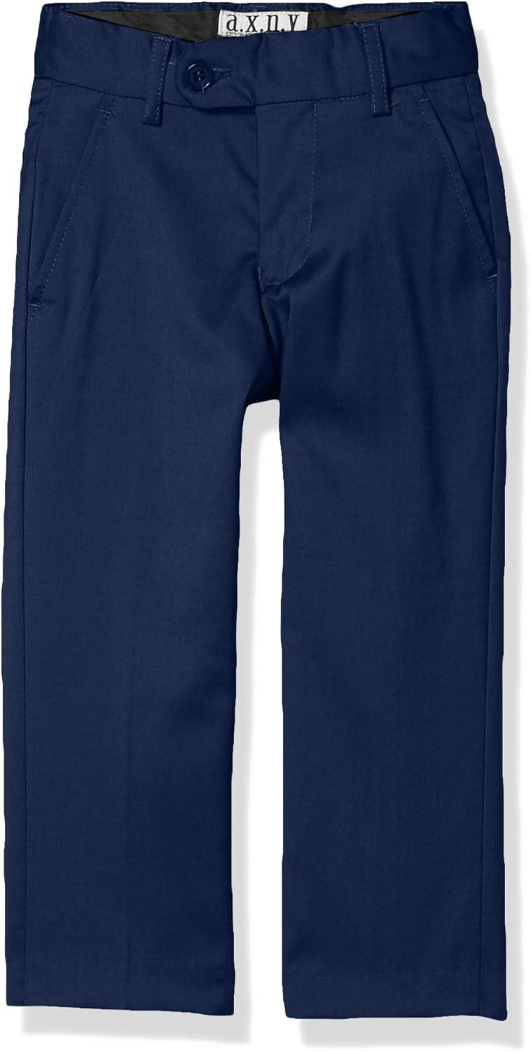 a.x.n.y Boys' Solid Dress Pants, Cobalt Blue, 5