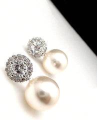 Pearl Earrings for Women Drop Hoop Dangle Bridal Wedding Jewelry Sophisticated Style