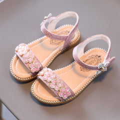 Girls Sandals Girls Princess Shoes Casual Shoes Sandals Shoes Baby Toddler Kids Baby Shoes (Pink, 4.5-5 Years)