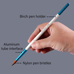 4PCS Wood Handle Paint Brush Nylon Bristle Paint Brush for Gouaches Watercolor Oil Acrylics Face and Body Painting