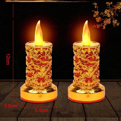 12cm LED Electronic Candle Lamp Battery Simulation Buddha Lamp Buddha Candlestick