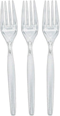 Fun Express - Clear Plastic Forks (50 Pc) - Party Supplies - Solid Tableware - Cutlery - 50 Pieces