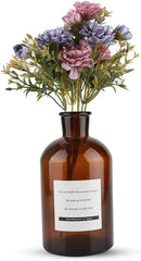 Artificial Flowers Bouquet, Silk Cloth Plastic Fake Plant Bouquet for Wedding Ceremony Birthday Party Stage Home Indoor Decoration Table Centerpiece