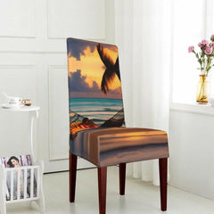 Sunset Beach Hammock Soft and Comfortable Dining Chair Protector - Suitable for Family Gatherings, banquets, Weddings and Hotels