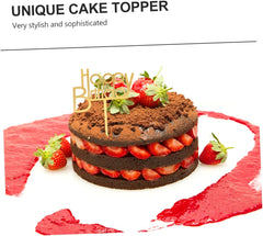 10pcs Acrylic Birthday Cake Toppers Stylish Party Supplies for Cakes and Desserts Unique Letter Design for Home Baking and Celebrations