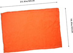2pcs Gorgeous Orange Flannel Fleece Pet Blanket Cozy Solid Color Bedding for Dogs Cats Lightweight Absorbent for Couch Car Bed