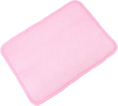 Toyvian Pet Cooling Mat for Dogs Cats Self Cooling Breathable Ice Silk Bed Pad with Urine Absorption Multipurpose for Indoor Outdoor Travel and Pink