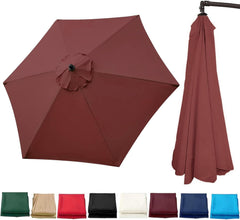 Patio Umbrella Replacement Canopy 6 Ribs 8 Ribs Replacement Parasol Cover Outdoor Table Market Umbrella Top Replacement For Yard Garden Beach Pool Deck (canopy Only)