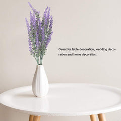 Artificial Lavender ¨C Lifelike Faux Silk Plants for Crafting or Home Decor ¨C Great for Pairing with Bundles of Other Fake/Dried Flowers to Create Lovely Wedding Bouquets(Purple) , Artificial Laven