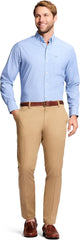 IZOD Men's American Chino Flat Front Slim Fit Pant