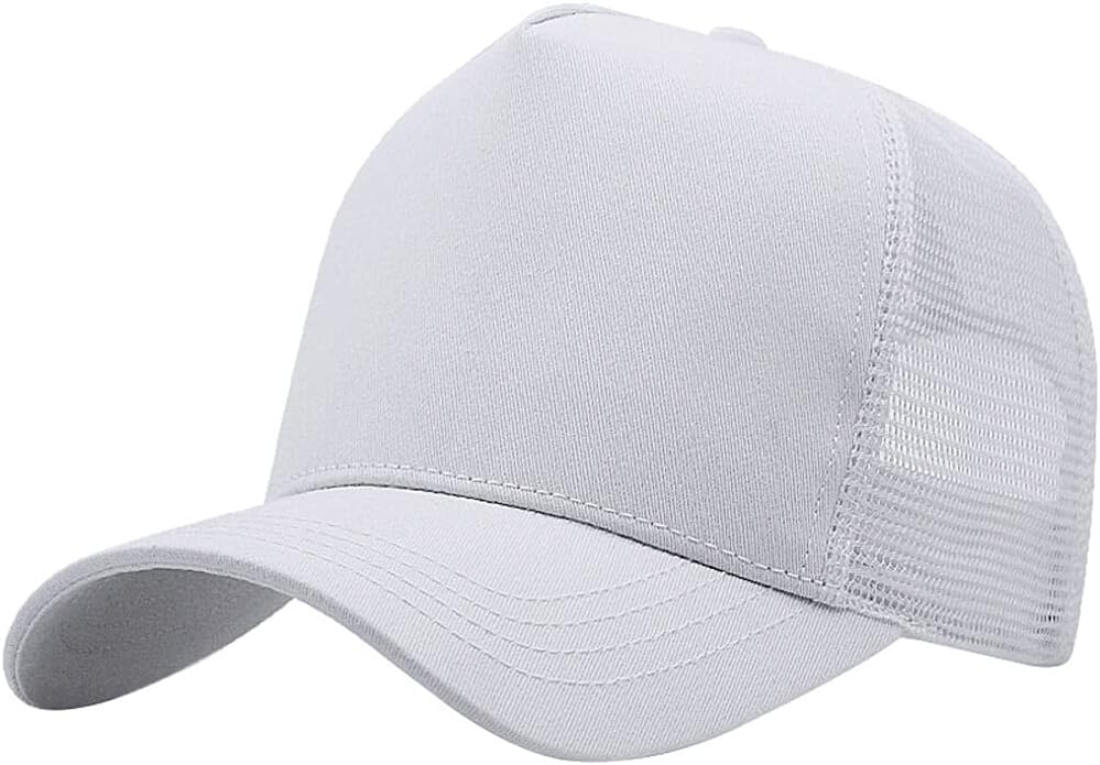 XXL 62-65cm Trucker Mesh Hat 5-Panel Baseball Cap Plain Oversize Hat Big Head