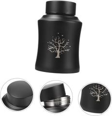 VICASKY Small Pet Memorial Urn Sealed Stainless Steel Cinerary Container for Dog and Cat Ashes Minimalist Design Keepsake for Cherished Memories