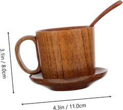 Wooden Coffee Cup Set Tea Milk Water Mug Construction Suitable for Occasions