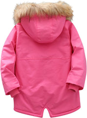 Par-ka Outerwear Winter Jacket Girls Winter Jacket Lined Thick Fleece Water-Proof Coat Quilted Hooded Work Coat for Boys