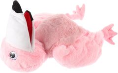 LOGOFUN Plush Flamingo Hand Puppet Stuffed Flamingo Hand Toy Furry Bird Hand Puppet Funny Storytelling Plaything for Children Story Telling
