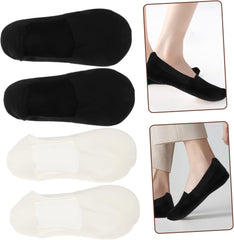 GALPADA 6pairs Low Cut Socks Non-slip Men's Ice Silk Boat Socks Breathable for Flats