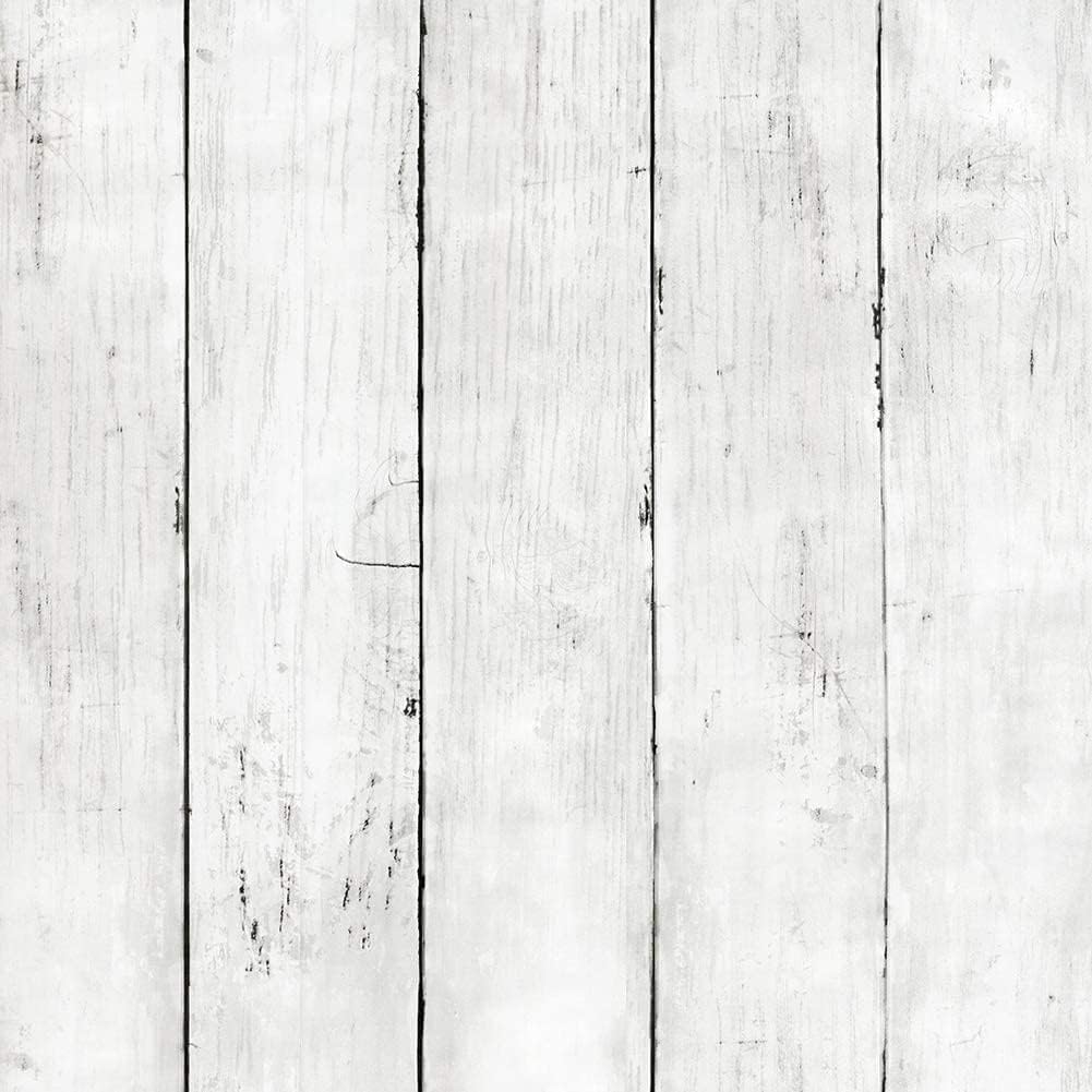 MulYeeh 17.7'' x 118'' Peel and Stick Wallpaper Wood Plank Faux Wood Wallpaper Removable Self-Adhesive Vintage Wall Covering Prepasted Decorative