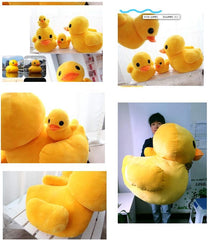 VIDOSCLA Yellow Duck Stuffed Plush Pillow Animal Dolls Super Soft Huggable Toy Gift for Children