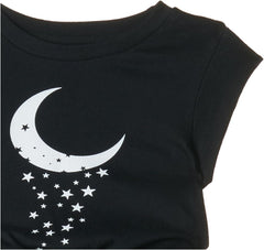 BHCraftss Girl's Cotton A-Line Knee-Length Casual Dress 2-3 Years Black