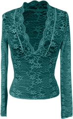 Women Y2K Lace Tops Shirt for Teen Girl Short Style Exposed Navel Lace Long Sleeve Spicy Girl Microfiber Tee Shirts