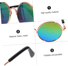 POPETPOP Dog Sunglasses for Small Dogs 10pcs Pet Eyewear Round Lens Design Adorable Photo Props Comfortable Fit for Kitten Puppy