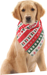 FRCOLOR Pet Christmas Bandana Scarf for Dogs and Cats Soft Holiday Accessory Adorable Patterns Breathable Design for Festive
