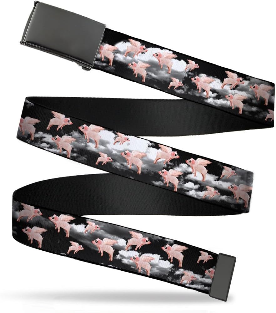 Buckle-Down mens Buckle-down Web Pigs 1.5" Belt, Multicolor, 1.5 Wide - Fits up to 42 Pant Size US