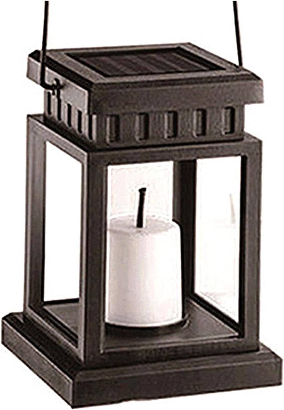 Outdoor Wall Lamps LED Outdoor Twinkle Candle Lantern Solar Powered Warm Flame Flashing Tea Light Fit for Home Garden Decoration Light Outdoor Lamp