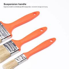 Professional 3-Piece Paint Brush Set – 1", 2" & 3" Boiled Bristle Brushes with Durable Plastic Handles – Ideal for Walls, Trim, Furniture, and Others.