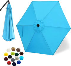 Replacement Patio Umbrella Canopy for 6/8 Ribs,Outdoor Umbrella Top Replacement Canopy,8.9ft/2.7m Umbrella Cover Outdoor Patio Shades