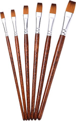 6Pcs Professional Paint Brush Watercolor Paint Brush Nylon Bristle Paint Brush for Acrylics Watercolor Oil Painting