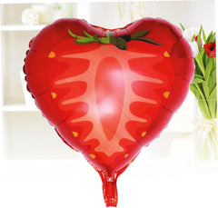 ERINGOGO Helium Balloons Fruit Foil Balloon Fruit Shaped Balloons Fruit Balloons Foil Balloons Birthday Party Balloons Wedding Supplies Red Aluminum Foil, medium