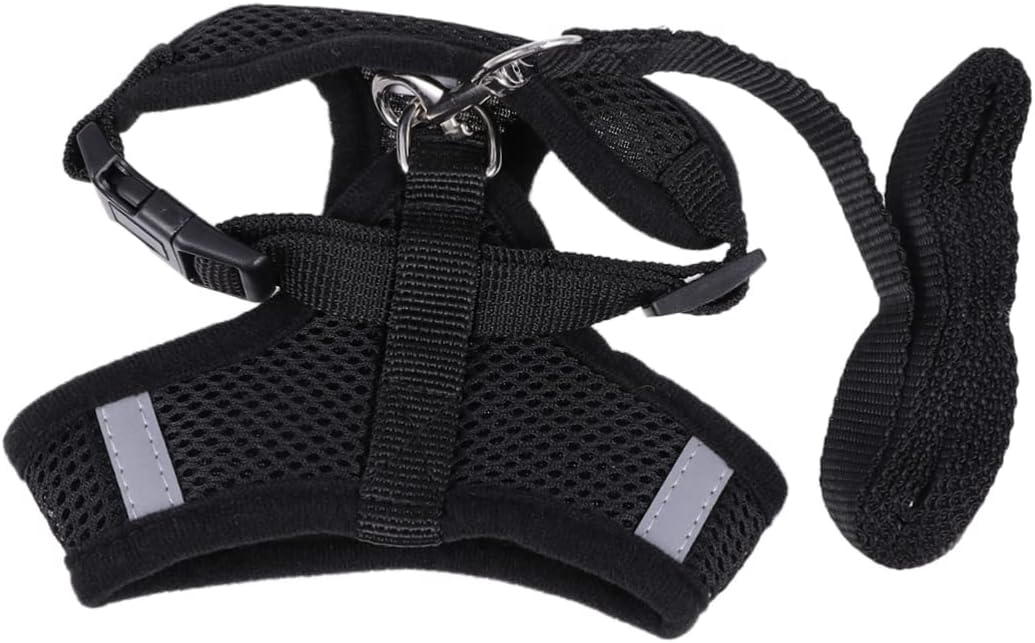 SUPVOX Breathable Dog Harness Vest Chest Back Strap Pet Vest for Small Medium Puppies Pet Leash Collars