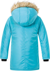 ZSHOW Girls' Hooded Puffer Jacket Water Winter Coat Outerwear Jacket Warm Parka