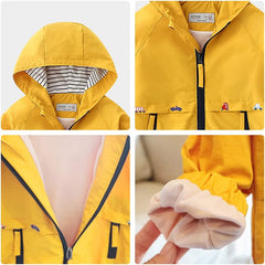 Volunboy Toddler Boys Windbreaker Casual Outerwear Kids Lightweight Zip Hooded Jacket Baby Cute Dust Coat