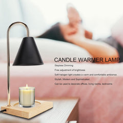 Candle Wax Melting Lamp, Multi Functional Dimmable Modern Smokeless Warm Ambience Candle Warmer Lamp Decorative for Living Room for Office (US Plug 110V)