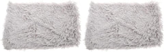 balacoo 2pcs Plush Pet Mat Double Warm Cushion for Dogs and Cats Soft Crate Bed for Fall Use Comfortable Throw Rug for