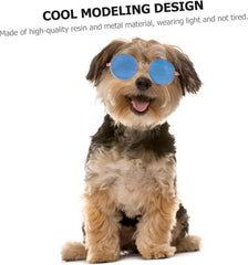 Dog Sunglasses for Small Breed Pets 10pcs Pet Glasses Goggles Round Lens