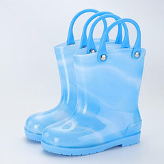 sfdgfhyf Children Classic Water ProofNon Rain Children Shoes Water Boots Cartoon Children Boys and Girls Infant (A, 9 Toddler)