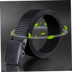 Sports Canvas Belt Men's Nylon Casual Belt Automatic Buckle Airport-friendly