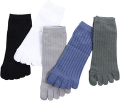 Leadigol Split Toe Socks Breathable Soft Sport Hosiery Striped Women Sweat Absorbing Short Tube Socks Men Socks